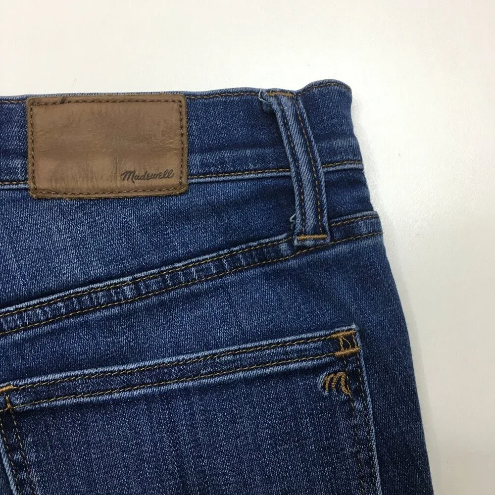MADEWELL Med Wash 10" High Rise 5 Pocket Logo Hardware Skinny Jeans - Picture 11 of 12